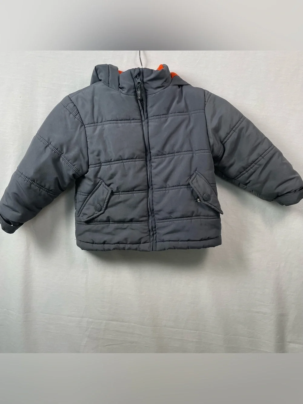 OshKosh B'gosh 3T Gray Quilted Hooded Puffer style coat jacket winter